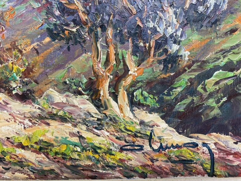 P. LEMOINE (XXe) - Maison de campagne - Huile sur toile - Signée en bas à droit…