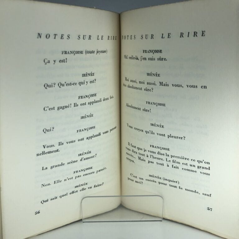 PAGNOL (Marcel). - Notes sur le rire. Édité à Paris chez Nagel en 1947. De form…