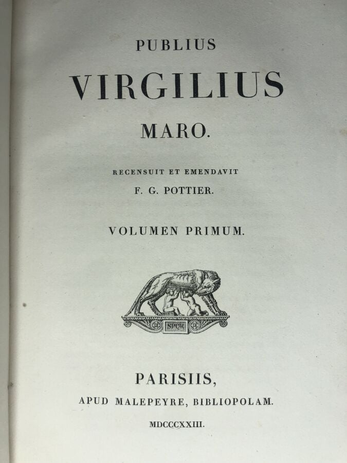 POTTIER F.G. - Publius Virgilius Maro recensuit et emendavit. Édité à Paris che…