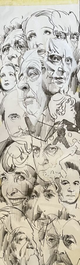 Raymond MORETTI (Nice, 1931 - Paris, 2005) - La Goulue, triptyque - Crayon - Si…