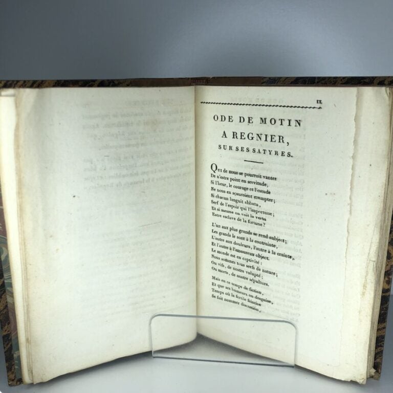 REGNIER (Mathurin). - OEuvres de Mathurin Regnier. Édité à Paris chez Stéréotyp…