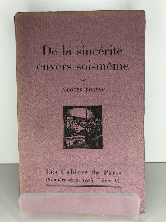 RIVIERE (Jaques). - De la sincérité envers soi-même. Édité à Paris chez Les cah…