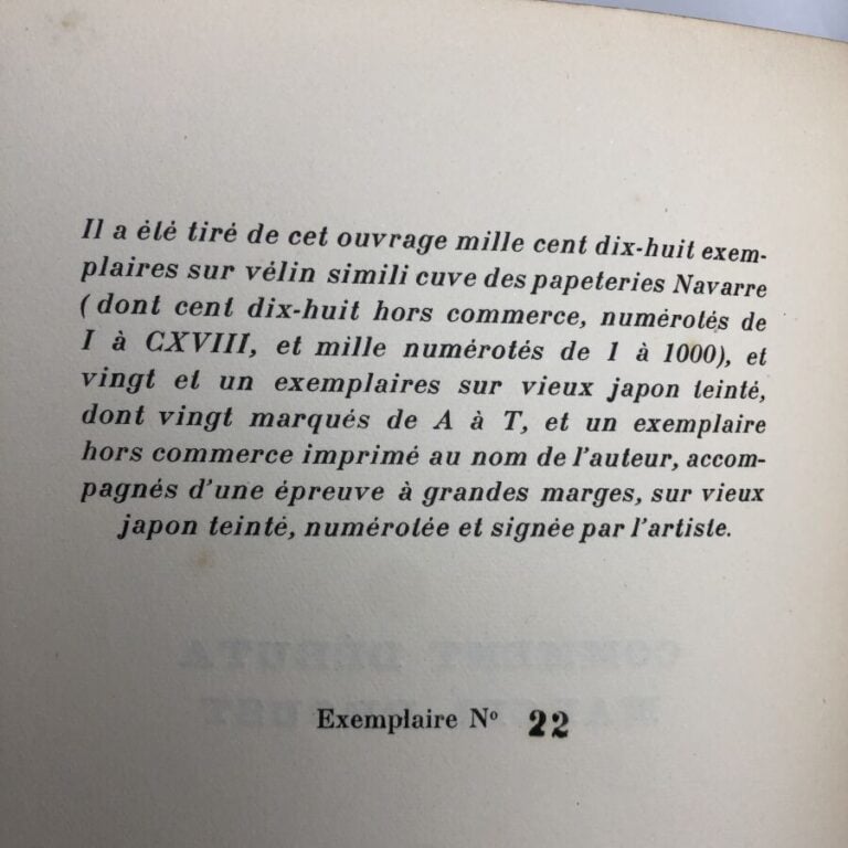ROBERT (Louis de). - Comment débuta Marcel Proust. Édité à Paris chez NRF en 19…