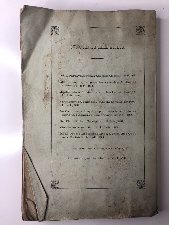 ROCHE (Edouard Cazenave de la). - Dix-sept années de pratique aux eaux-bonnes.…