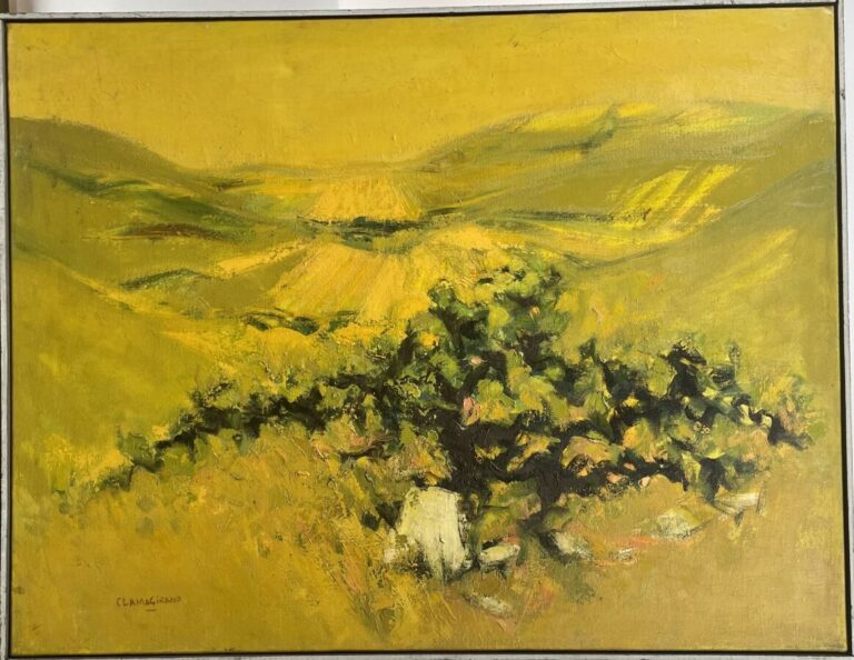 Roger CLAMAGIRAND (1920-1979) - La vigne - Huile sur toile, signée en bas à gau…