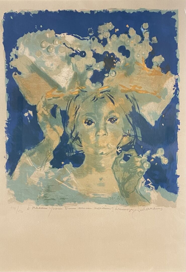 Roger FORISSIER (1924-2003) - Vue de port - Lithographie signée et dédicacée -…