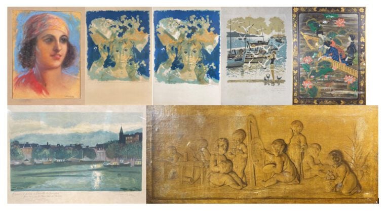 Roger FORISSIER (1924-2003) - Vue de port - Lithographie signée et dédicacée -…