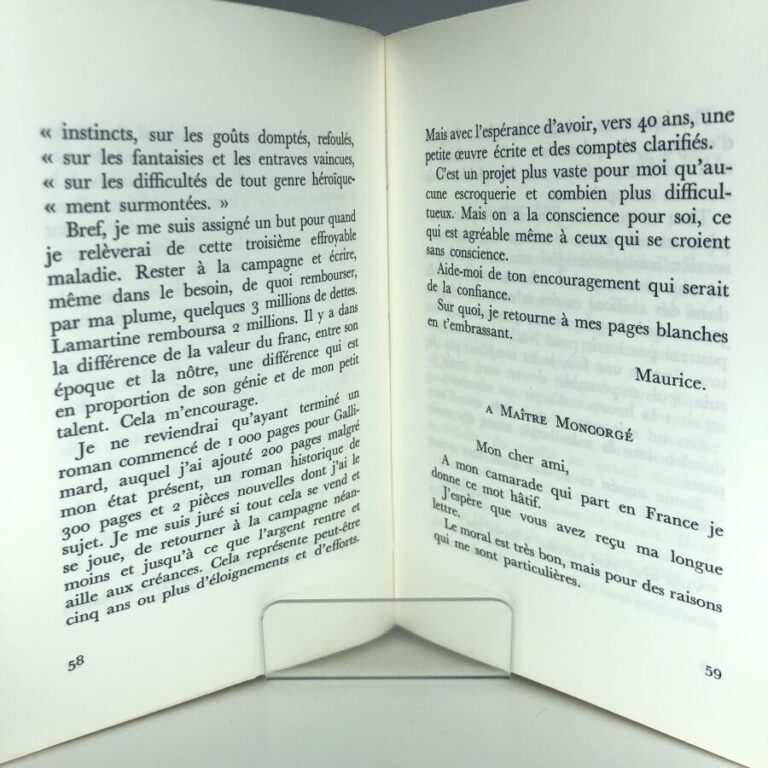 SACHS (Maurice). - Lettres. Édité à Paris chez Le Bélier en 1968. De format in-…
