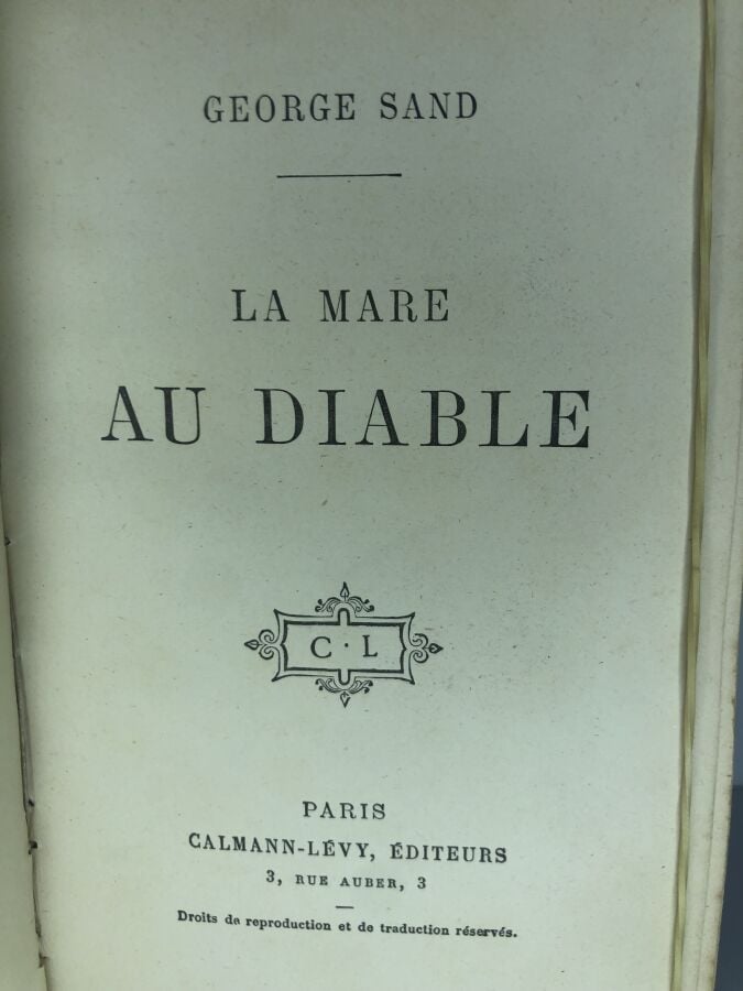 SAND (George). - La mare au diable. Édité à Paris chez Calmann-Lèvy sans date.…
