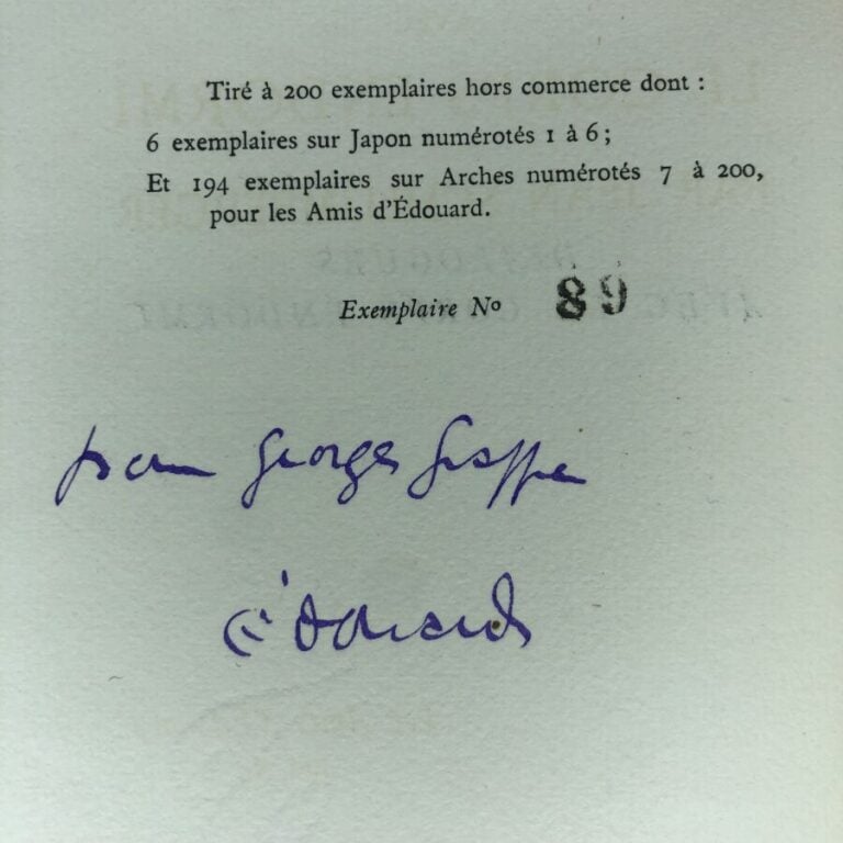 SCHUMBERGER (Jean). - Dialogues avec le corps endormi. Édité à Paris chez Les a…