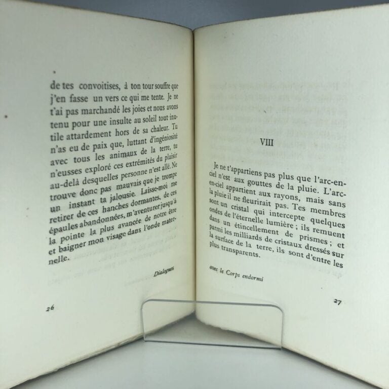 SCHUMBERGER (Jean). - Dialogues avec le corps endormi. Édité à Paris chez Les a…