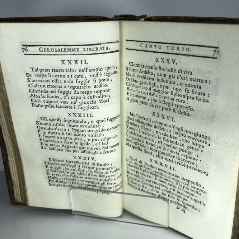 TASSO (Torquato). - La Gerusalemme liberata, tomo primo. Édité à Londres sans m…