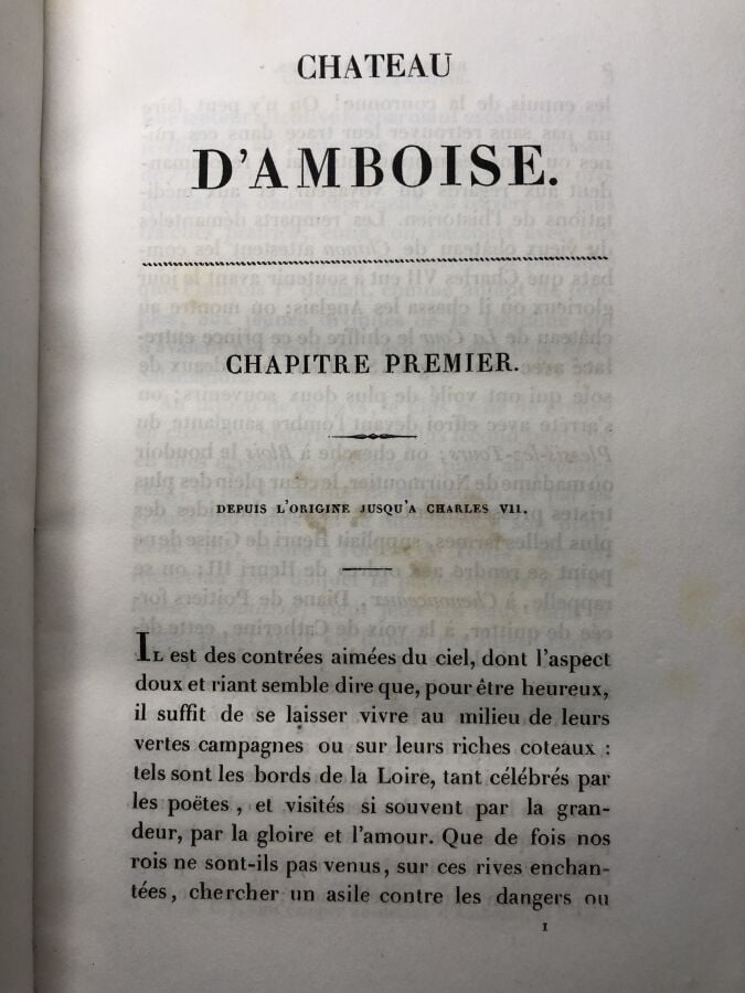 VATOUT J. - Le château d'Amboise. Édité à Paris chez Didier en 1852. De format…