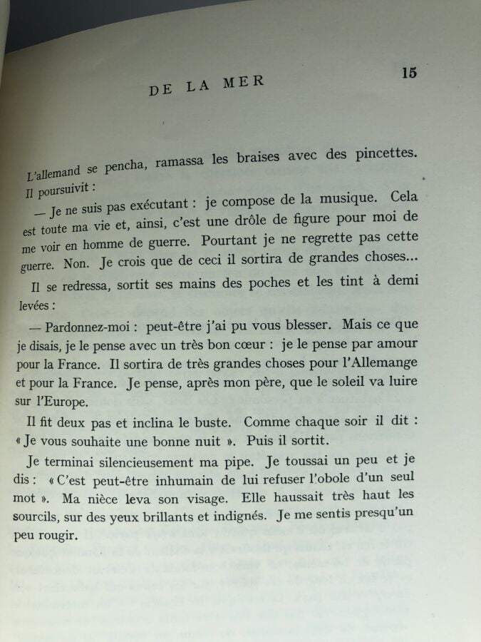 VERCORS. - Le silence de la mer. Édité à Londres chez les cahiers du silence en…
