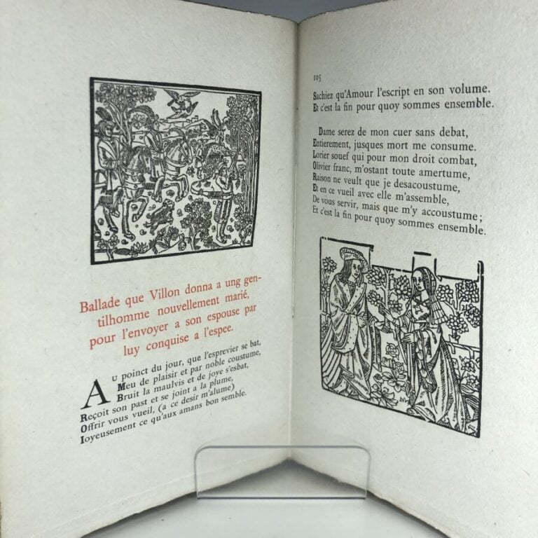 VILLON (François). - Les oeuvres de François Villon, les lais, le testament, le…