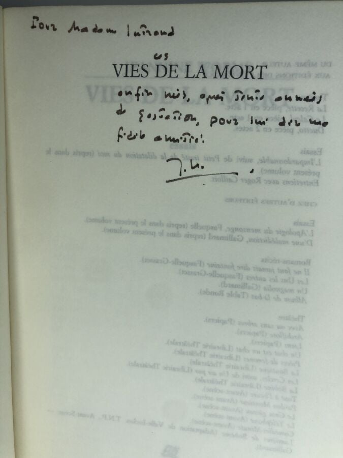 WORM (Jeannine). - Vies de la mort. Édité à Paris chez La différence en 1992. D…