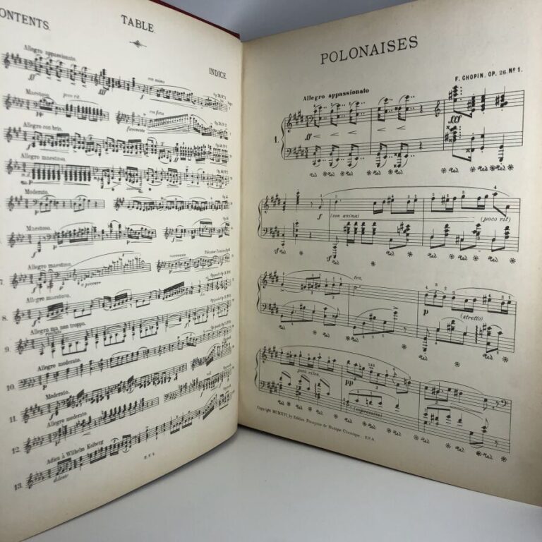 WURMSER (Lucien). - Fr. Chopin, Polonaises pour piano. Édité à Paris chez Heuge…