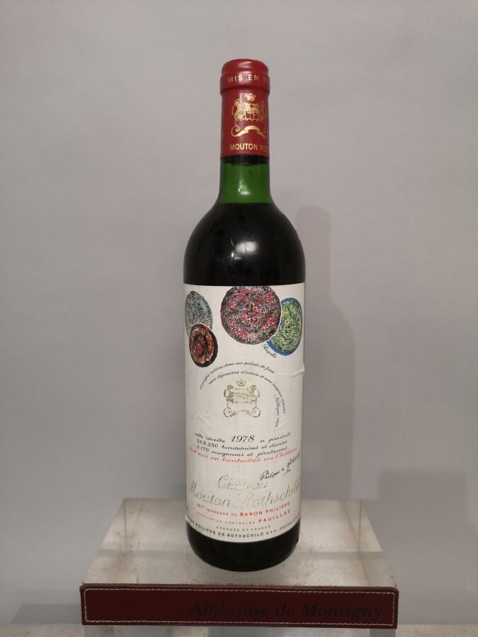 1 bouteille Château MOUTON ROTHSCHILD - 1er Gcc Pauillac 1978 Etiquette légèrem…