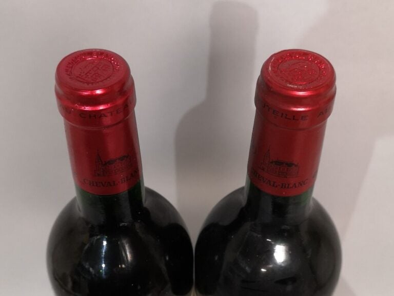 2 bouteilles Château CHEVAL BLANC - 1er Gc Saint Emilion 1995 Etiquettes légère…