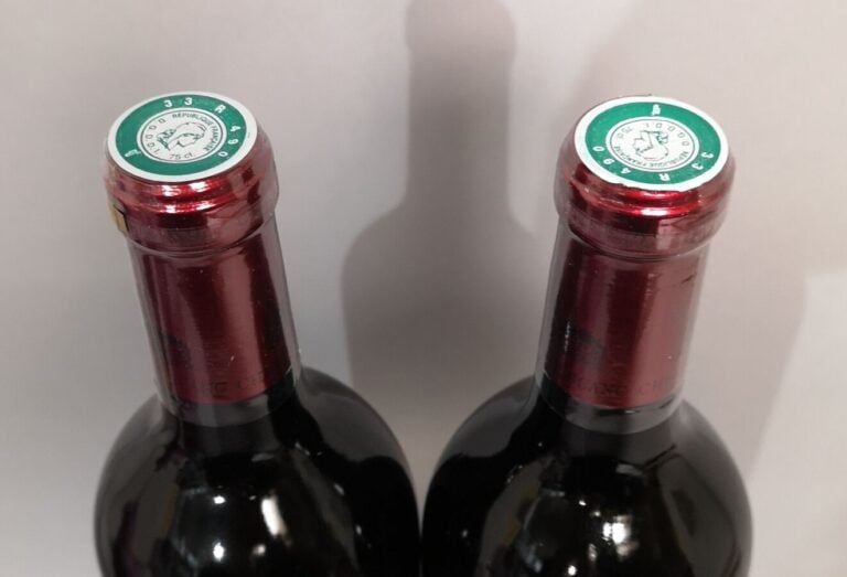 2 bouteilles Château CHEVAL BLANC - 1er Gc Saint Emilion2004 1 Etiquette tachée…