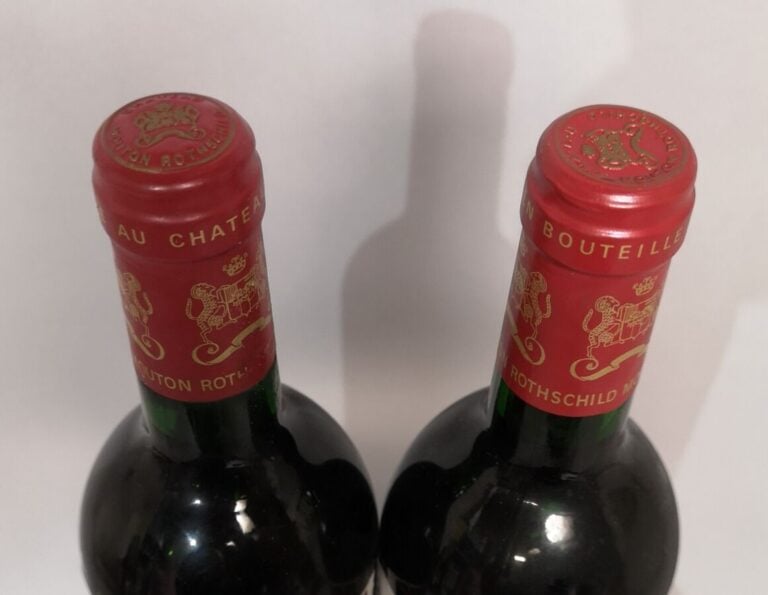 2 bouteilles Château MOUTON ROTHSCHILD - 1er Gcc Pauillac 1994 Etiquettes légèr…
