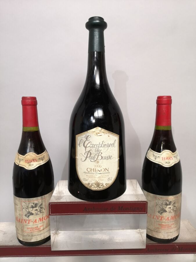3 Flacons VINS DIVERS FRANCE A VENDRE EN L'ETAT 1 magnum CHINON "L'Exceptionnel…