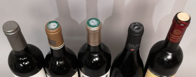 5 bouteilles VINS DIVERS France A VENDRE EN L'ETAT 1 Château DASSAULT - St Emil…