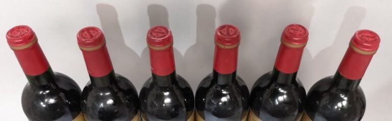 6 bouteilles Château BRANE CANTENAC - 2ème Gcc Margaux 1996 Etiquettes légèreme…