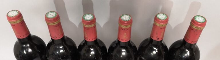 6 bouteilles Château LA TOURETTE - Pauillac 1996 Etiquettes légèrement marquées…