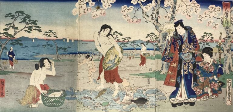 Album comprenant : - Utagawa Kunisada I (Toyokuni III) (1786-1864) - Six tripty…