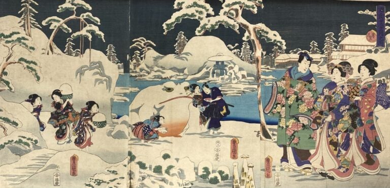 Album comprenant : - Utagawa Kunisada I (Toyokuni III) (1786-1864) - Six tripty…