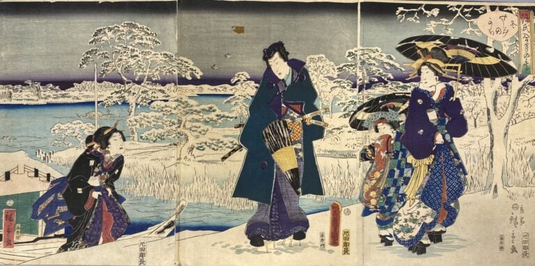 Album comprenant : - Utagawa Kunisada I (Toyokuni III) (1786-1864) - Six tripty…