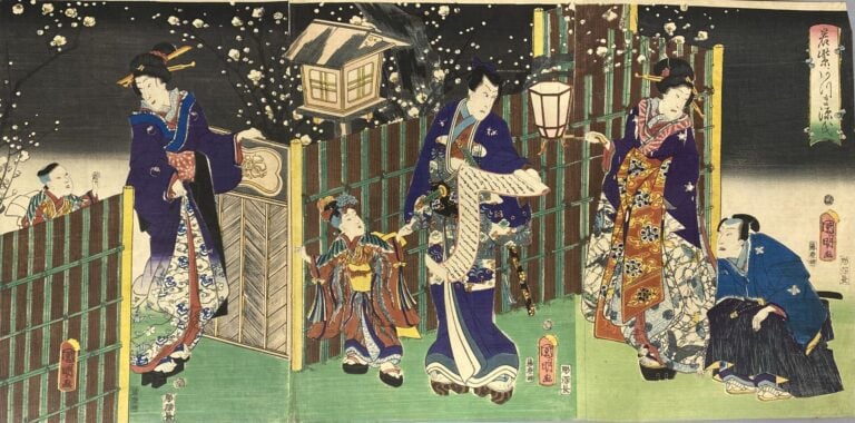 Album comprenant : - Utagawa Kunisada I (Toyokuni III) (1786-1864) - Six tripty…