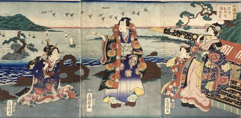 Album comprenant : - Utagawa Kunisada I (Toyokuni III) (1786-1864) - Six tripty…