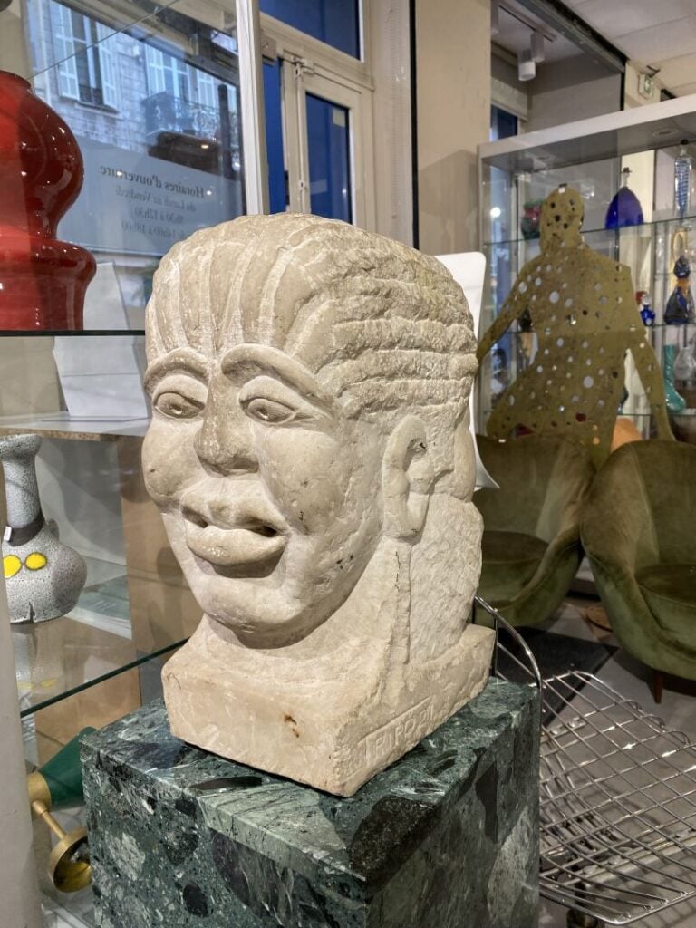 Carmine TRIPODI (1899-1970) - Double face - Sculpture en pierre taillée - 41.5…