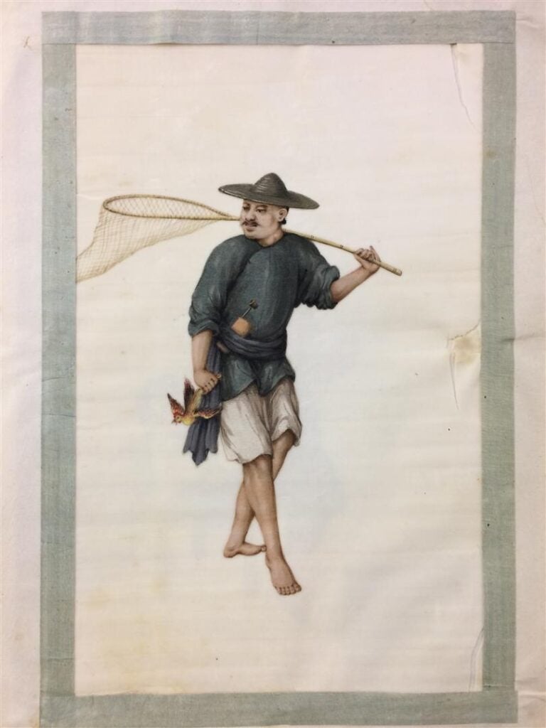Chine, Fin XIXe siècle - Ensemble de dix-neuf aquarelles, douze représentant de…