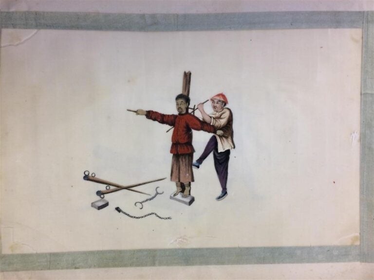 Chine, Fin XIXe siècle - Ensemble de dix-neuf aquarelles, douze représentant de…