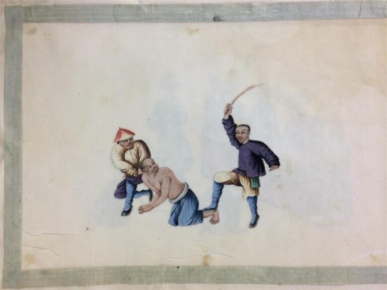 Chine, Fin XIXe siècle - Ensemble de dix-neuf aquarelles, douze représentant de…
