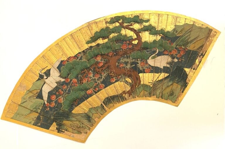 JAPON - Epoque EDO (1603 - 1868), XVIIIe siècle - Ensemble de trois peintures e…