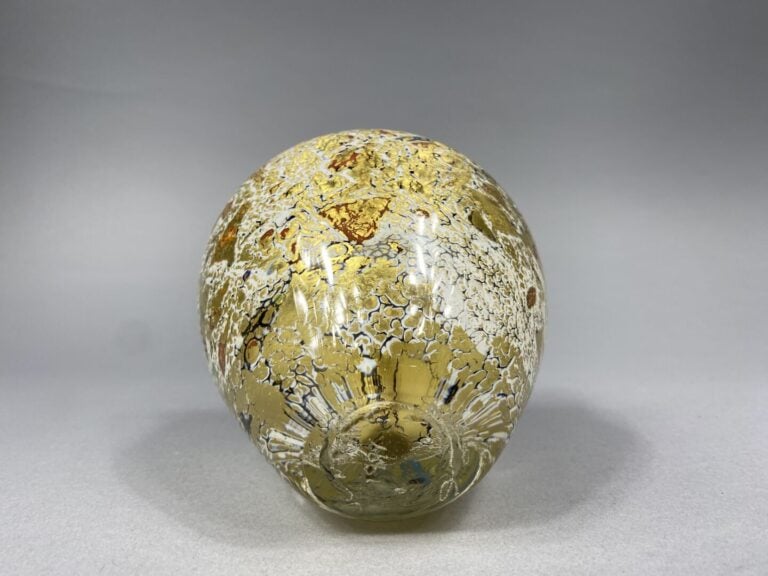 Jean-Claude NOVARO (1943-2014) - Vase ovoide en verre soufflé dans les tons dor…