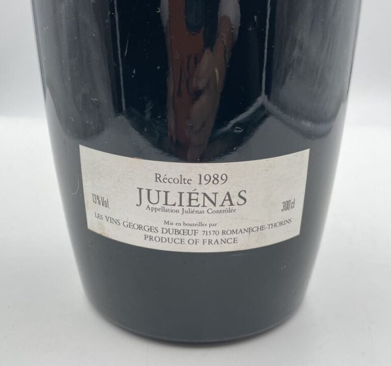 Jéroboam Julienas Georges Duboeuf , 1989, à décor de coquelicots et blé