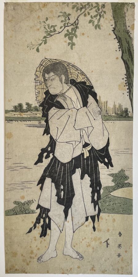Katsukawa Shun'ei (1762 -1819) - Deux hosoban tate-e: - - portrait de l'acteur…