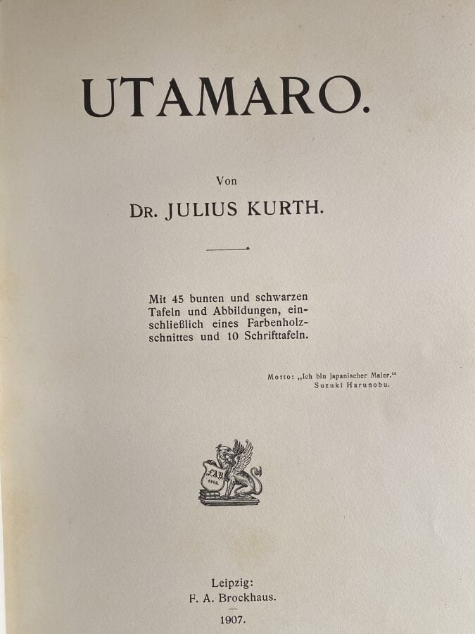 - Kurth, Julius, Geschichte des japanischen Holzschnittes, volume I à III, Karl…