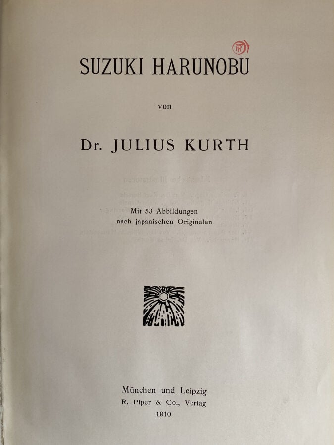 - Kurth, Julius, Harunobu, R. Piper & Co., 1910 - - von Seidlitz, Woldemar, Ges…
