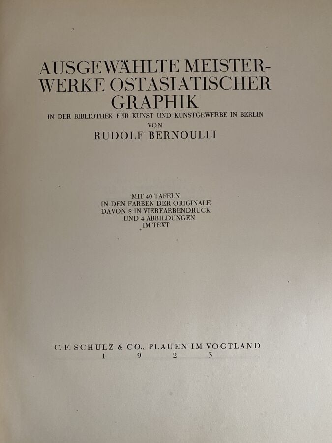 Kurth, Julius, Ostasiatische Graphik, douze volumes, C.F Schulz & Co, 1922 - 19…