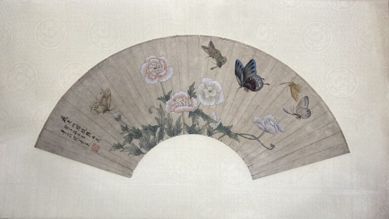 Mou Jiahui (XIX-XX): - Trois projets d'éventails: dragons dans les nuages, papi…