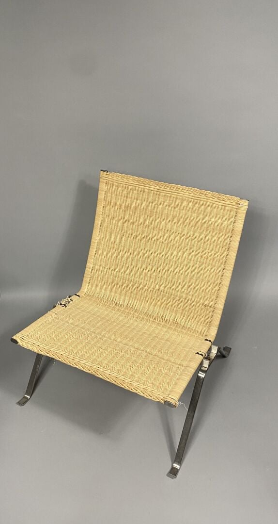 Poul KJAERHOLM (1929-1980) - Fauteuil modèle « PK 22 » à structure formant piét…
