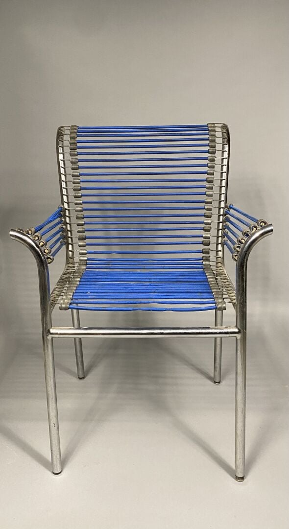 René HERBST, modèle de - Suite de quatre fauteuils modernistes « Sandows » en m…