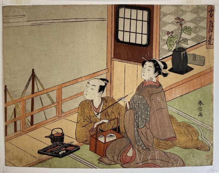 Suzuki Harunobu (1725-1770) - Chuban yoko-e de la série Setsugekka, Neige, lune…