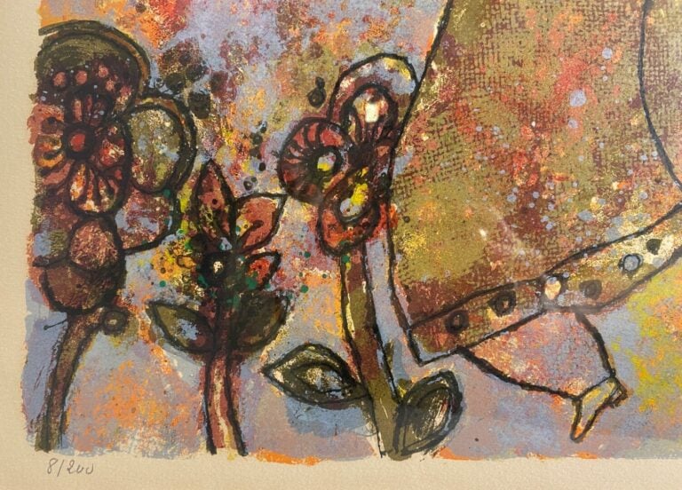 Théo TOBIASSE (1927-2012), d'après - Dans les champs de Booz - Lithographie - S…